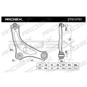 Control Trailing Arm - RIDEX 273C0751
