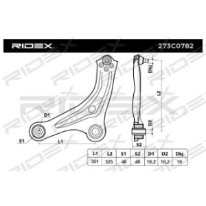 Control Trailing Arm - RIDEX 273C0782