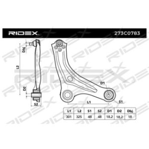 Control Trailing Arm - RIDEX 273C0783