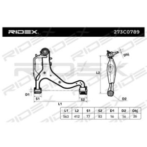 Control Trailing Arm - RIDEX 273C0789