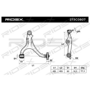 Control Trailing Arm - RIDEX 273C0807