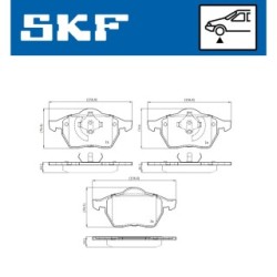 Brake Pad Set SKF VKBP80936 for AUDI SEAT SKODA VW OE 1J0698151L