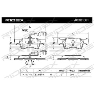 Brake Pad Set - RIDEX 402B1091
