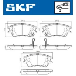 Brake Pad Set SKF VKBP80621A for HYUNDAI ATOS OE 58101-02A10