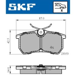 Brake Pad Set SKF VKBP90484 for FORD FIESTA FOCUS OE 1075565