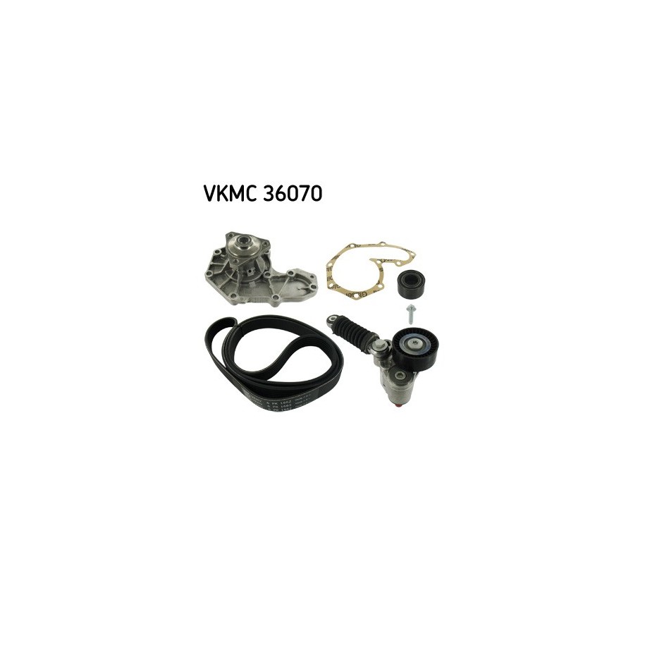 Water Pump + V-ribbed Belt Kit SKF VKMC36070 for RENAULT CLIO