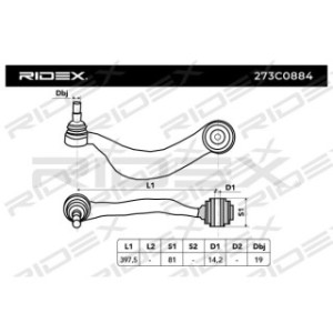 Control Trailing Arm - RIDEX 273C0884