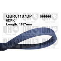 V Ribbed Belt QBR61187DP for SEAT VW OE 45260849
