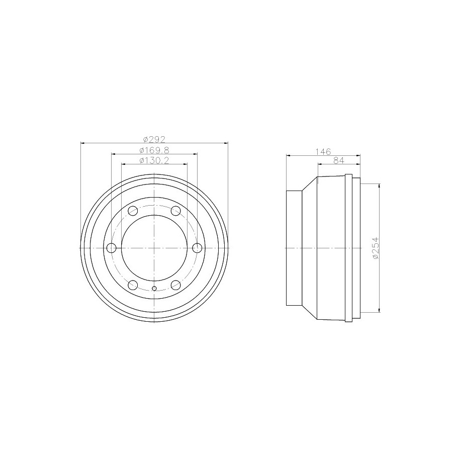 Brake Drum MINTEX MBD019 for FORD TRANSIT 6166060