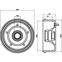 Brake Drum MINTEX MBD258 for RENAULT MASTER 5000388426