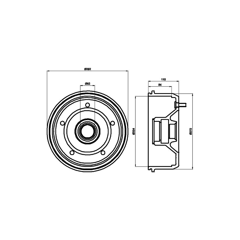 Brake Drum MINTEX MBD258 for RENAULT MASTER 5000388426