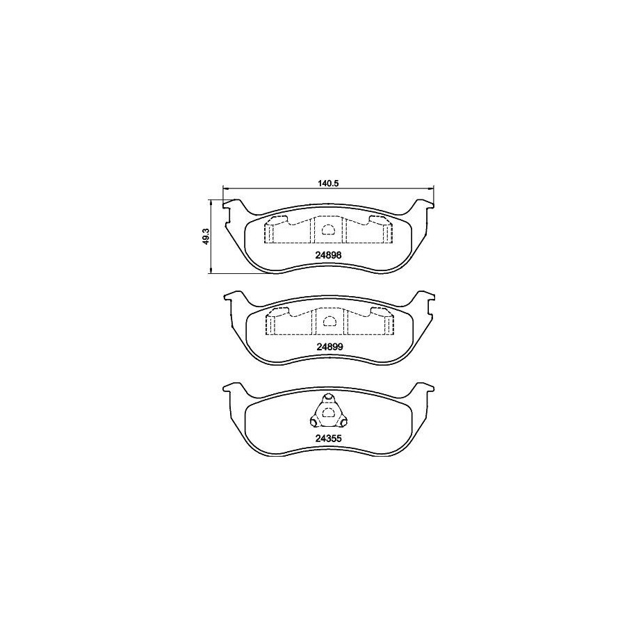 Brake Pad Set MINTEX MDB2537 05083882AD