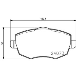 Brake Pad Set MINTEX MDB2656 for LANCIA YPSILON 71772536