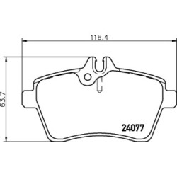 Brake Pad Set MINTEX MDB2685 for MERCEDES A-CLASS B-CLASS