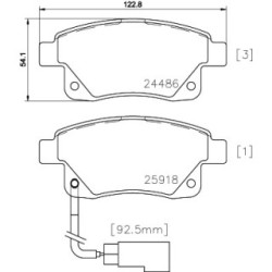 Brake Pad Set MINTEX MDB2853 for FORD FORD (JMC) TRANSIT