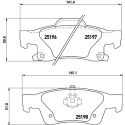Brake Pad Set MINTEX MDB3165 for DODGE JEEP DURANGO GRAND
