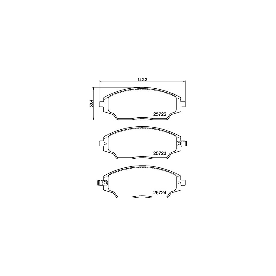 Brake Pad Set MINTEX MDB3733 for CHEVROLET AVEO COBALT SPIN