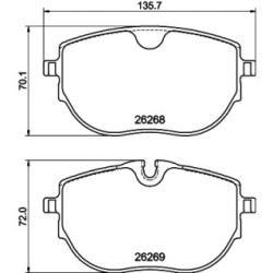 Brake Pad Set MINTEX MDB4283 for VW 7LA698151D