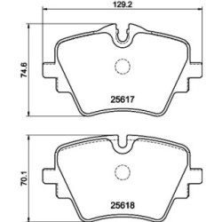 Brake Pad Set MINTEX MDB4327 for BMW MINI 8837151