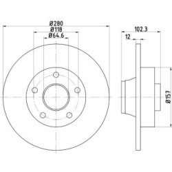 Brake Disc MINTEX MDC1609