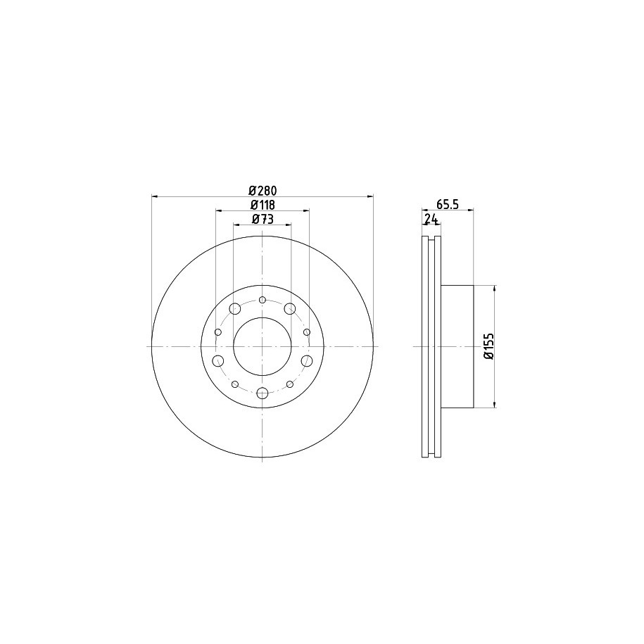 Brake Disc MINTEX MDC2154