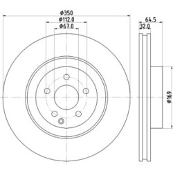 Brake Disc MINTEX MDC2367 for MERCEDES CLS E-CLASS A2194210112