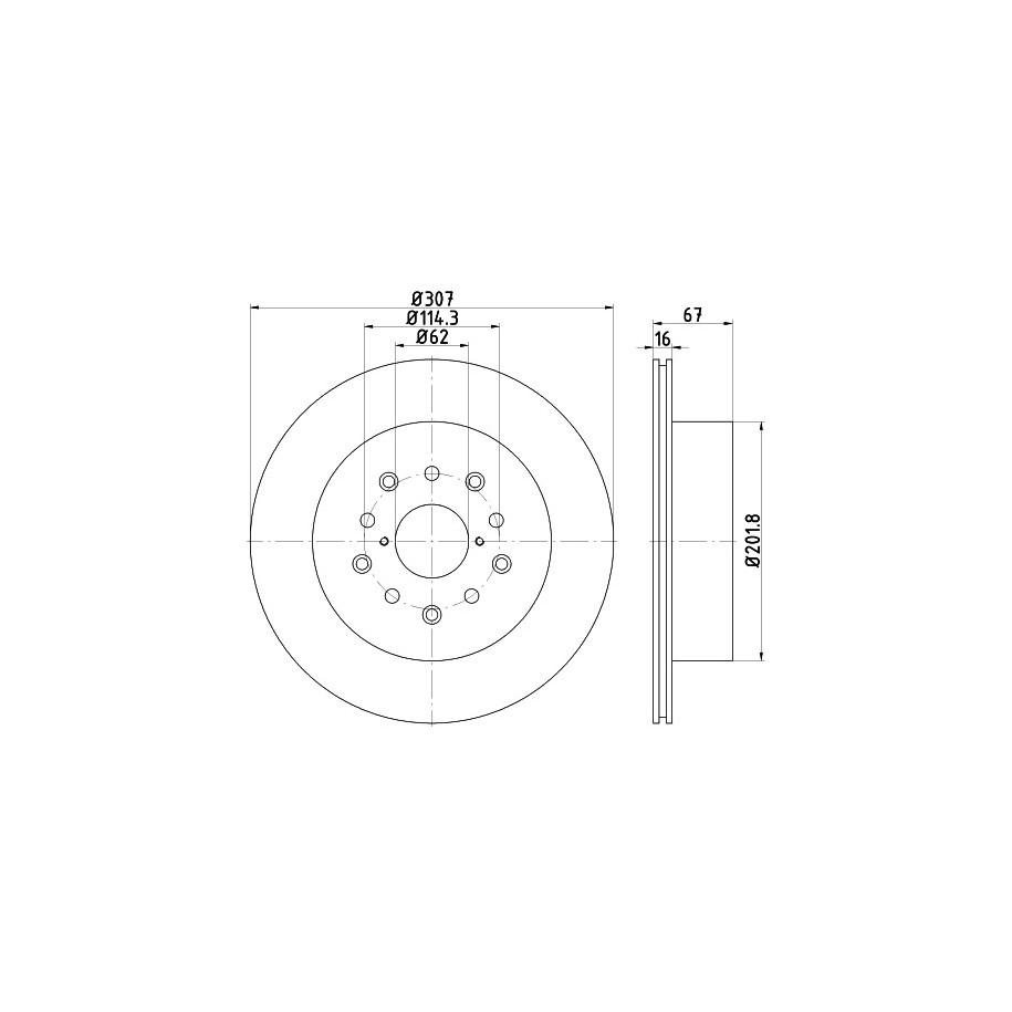 Brake Disc MINTEX MDC2371