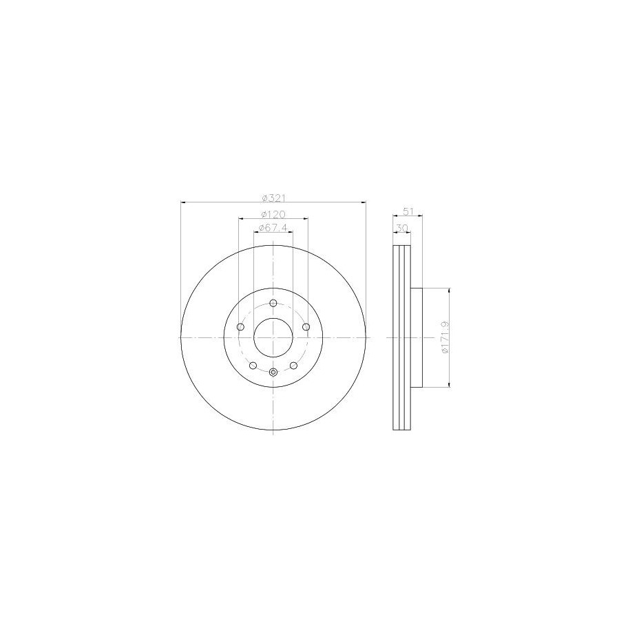 Brake Disc MINTEX MDC2500