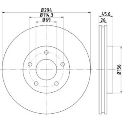 Brake Disc MINTEX MDC2540