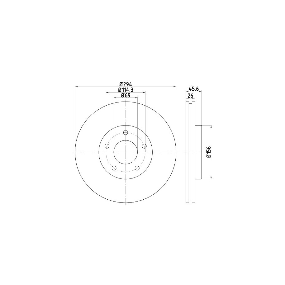 Brake Disc MINTEX MDC2540