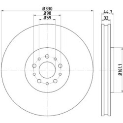 Brake Disc MINTEX MDC2562