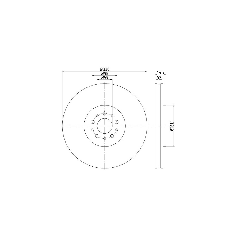 Brake Disc MINTEX MDC2562