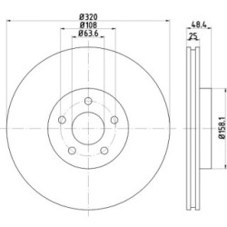 Brake Disc MINTEX MDC2570