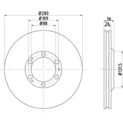 Brake Disc MINTEX MDC988