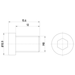 Brake Disc Bolt MINTEX TPM0009 for BMW 1123072