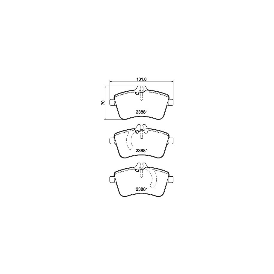 Brake Pad Set MINTEX MDB2671 for MERCEDES A-CLASS B-CLASS