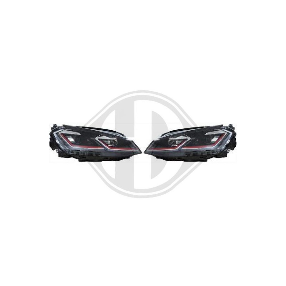 Headlight Set DIEDERICHS 2217280 for VW GOLF