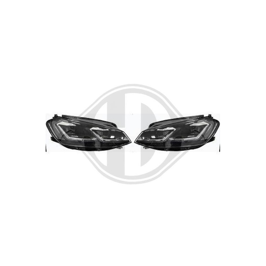 Headlight Set DIEDERICHS 2217281 for VW GOLF