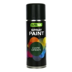 Spray On Paint - Basic Colour - 400ml - Gloss Finish ATOODGN400 Colour Variant Green (Dark Green)
