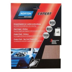 Norton Project Pack of 6 Preparation Sanding Sheets 63642541761 Type Topcoat Preparation