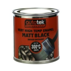 Brush On Paint - Very High Temperature - VHT Paint ATOOVHTBK250 Colour Variant Black