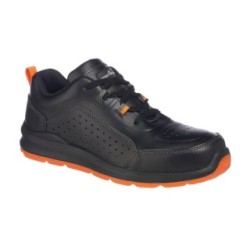 FC09 - Portwest Compositelite Perforated Safety Trainer S1P Black & Orange