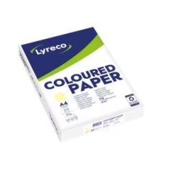 Lyreco Pastel Tinted Yellow A4 Paper 80 gsm - Pack of 1 Ream (500 Sheets)