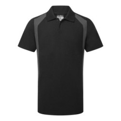 Portwest CD812 - WX2 Eco Polo Shirt S/S Black/Grey CD812BYRXXL Size 2XL