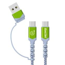 GadJetÂ USB C Cable Includes USB-A Adaptor