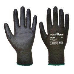 Portwest PU Black Palm Glove - 12 Pack