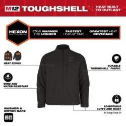 M12 HEXON HEATED JACKET BLACK L