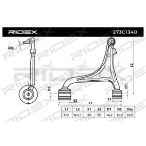 Control Trailing Arm - RIDEX 273C1340