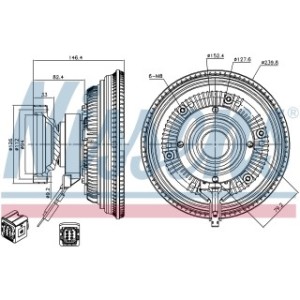 Radiator Fan Coupling - Nissens 86199
