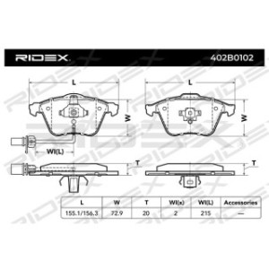 Brake Pad Set - RIDEX 402B0102